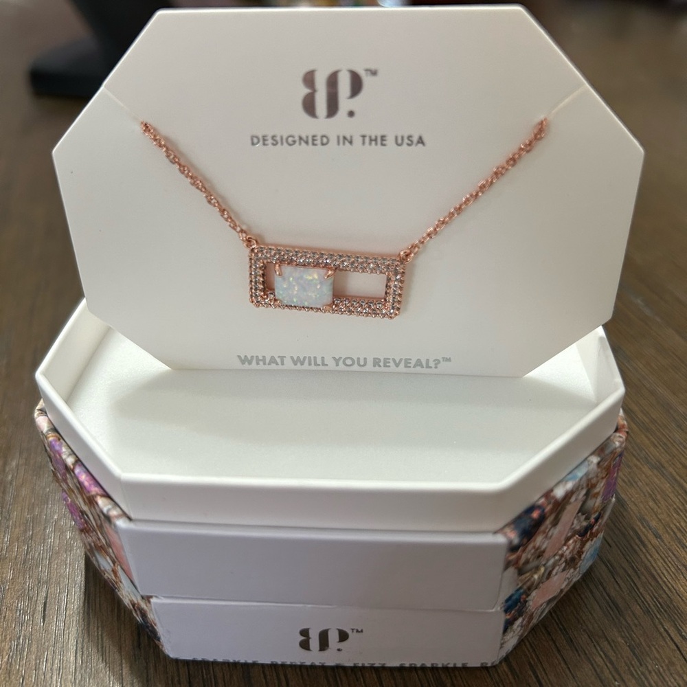 Elegant Rose Gold Necklace with Opal by Bomb Party Oct 2025